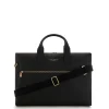 Isabel Bernard Honoré Anique zwarte leren handtas van kalfsleer met 16.4 inch laptopvak Flash Sale