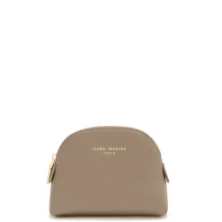 Isabel Bernard Honoré Babette taupe leren toilettas van kalfsleer Flash Sale
