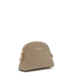 Isabel Bernard Honoré Babette taupe leren toilettas van kalfsleer Flash Sale