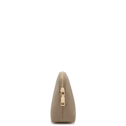 Isabel Bernard Honoré Babette taupe leren toilettas van kalfsleer Flash Sale