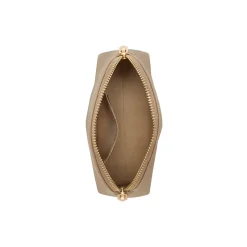 Isabel Bernard Honoré Babette taupe leren toilettas van kalfsleer Flash Sale