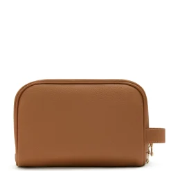 Isabel Bernard Honoré Blaize camel leren toilettas van kalfsleer Outlet