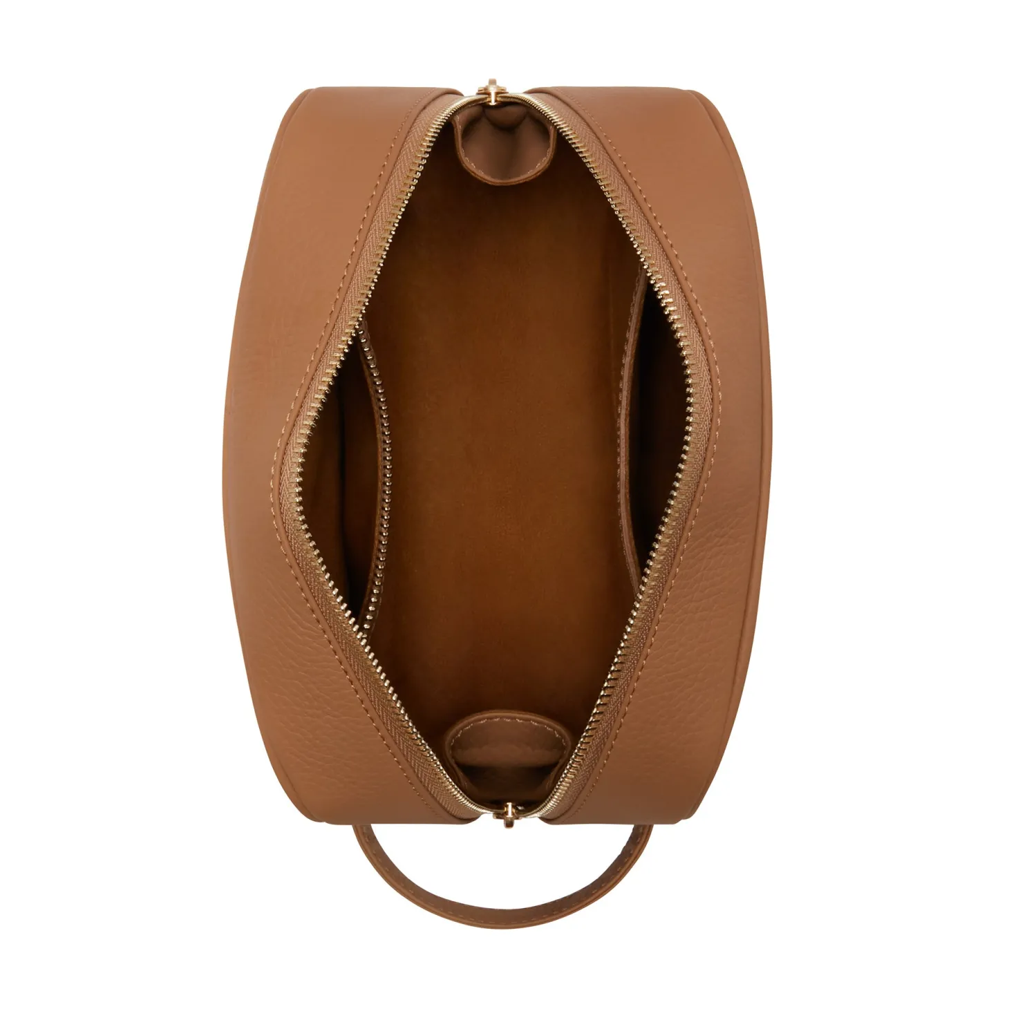 Isabel Bernard Honoré Blaize camel leren toilettas van kalfsleer Outlet