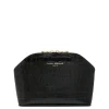 Isabel Bernard Honoré Brunelle croco zwarte leren toilettas van kalfsleer Cheap