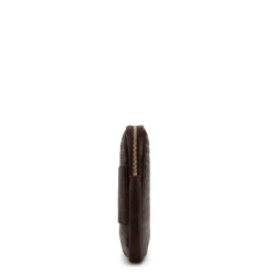 Isabel Bernard Honoré Caress croco bruine leren laptop hoes van kalfsleer New