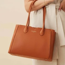 Isabel Bernard Honoré Cloe cognac leren handtas van kalfsleer Flash Sale