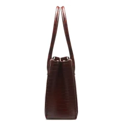 Isabel Bernard Honoré Cloe croco bruine leren handtas van kalfsleer Outlet