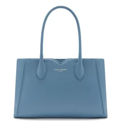 Isabel Bernard Honoré Cloe Midi blauwe leren handtas van kalfsleer Shop