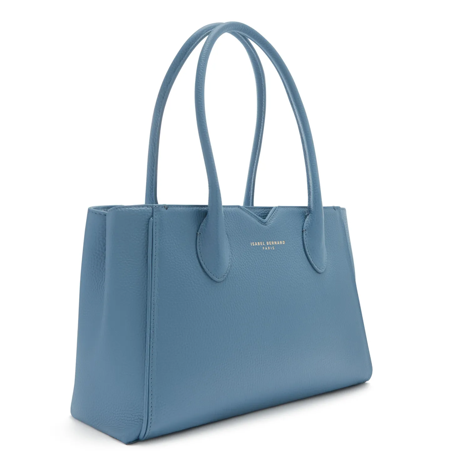 Isabel Bernard Honoré Cloe Midi blauwe leren handtas van kalfsleer Shop