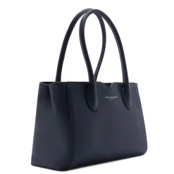 Isabel Bernard Honoré Cloe Midi blauwe leren handtas van kalfsleer Discount