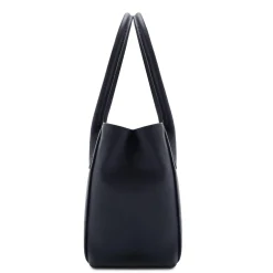 Isabel Bernard Honoré Cloe Midi blauwe leren handtas van kalfsleer Discount