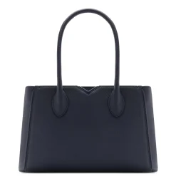 Isabel Bernard Honoré Cloe Midi blauwe leren handtas van kalfsleer Discount