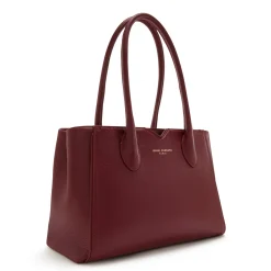 Isabel Bernard Honoré Cloe Midi bordeaux leren handtas van kalfsleer Fashion