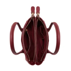Isabel Bernard Honoré Cloe Midi bordeaux leren handtas van kalfsleer Fashion