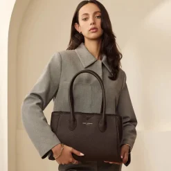 Isabel Bernard Honoré Cloe Midi bruine leren handtas van kalfsleer Flash Sale