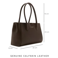 Isabel Bernard Honoré Cloe Midi bruine leren handtas van kalfsleer Flash Sale