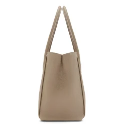 Isabel Bernard Honoré Cloe Midi taupe leren handtas van kalfsleer Store