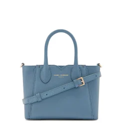 Isabel Bernard Honoré Cloe Mini blauwe leren handtas van kalfsleer New