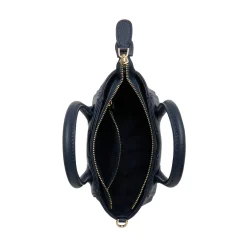 Isabel Bernard Honoré Cloe Mini blauwe leren handtas van kalfsleer Flash Sale