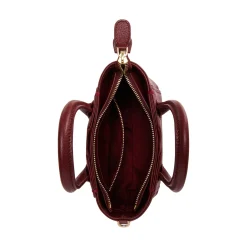 Isabel Bernard Honoré Cloe Mini bordeaux leren handtas van kalfsleer Cheap