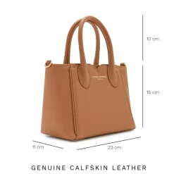 Isabel Bernard Honoré Cloe Mini camel leren handtas van kalfsleer Shop