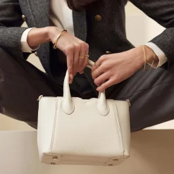 Isabel Bernard Honoré Cloe Mini crème leren handtas van kalfsleer Store
