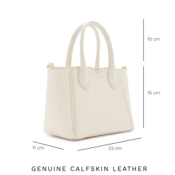 Isabel Bernard Honoré Cloe Mini crème leren handtas van kalfsleer Store