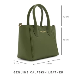 Isabel Bernard Honoré Cloe Mini groene leren handtas van kalfsleer Hot