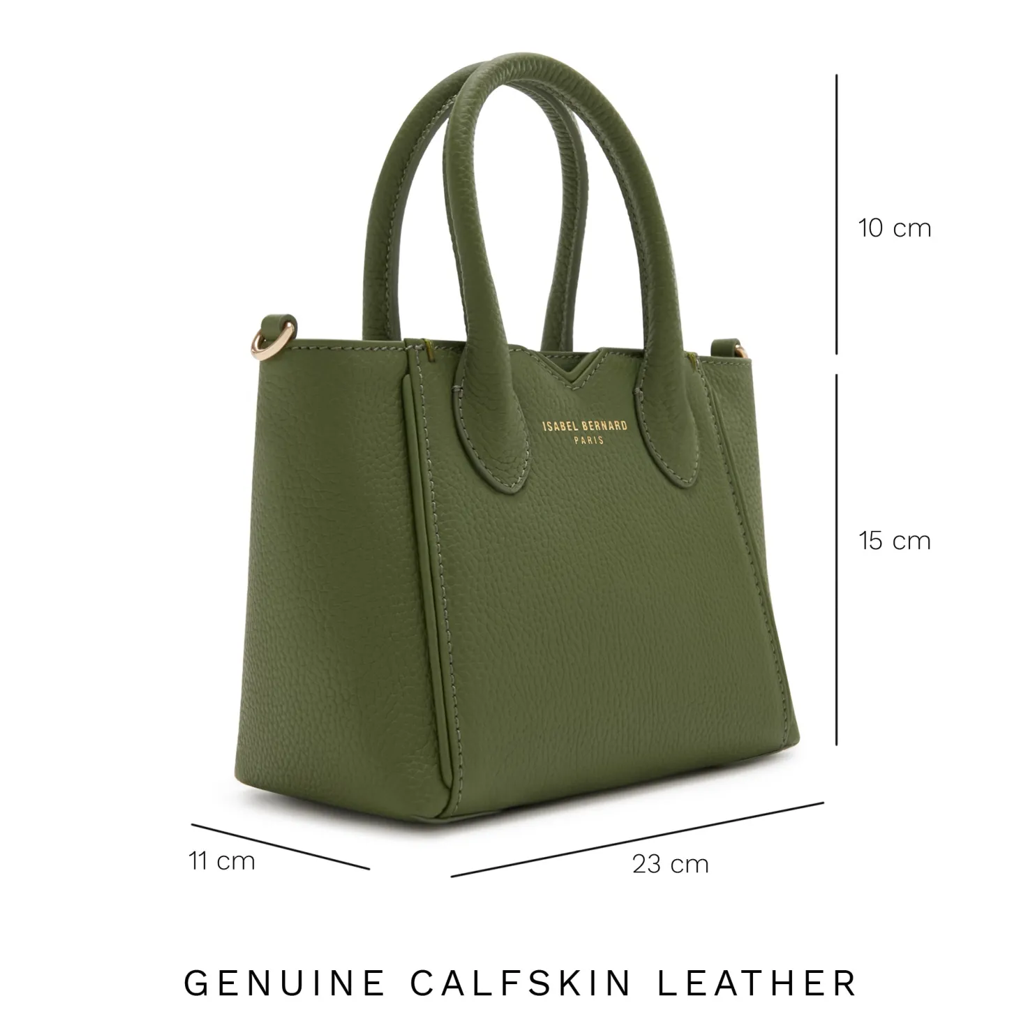 Isabel Bernard Honoré Cloe Mini groene leren handtas van kalfsleer Hot