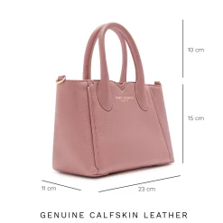 Isabel Bernard Honoré Cloe Mini roze leren handtas van kalfsleer Fashion