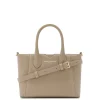 Isabel Bernard Honoré Cloe Mini taupe leren handtas van kalfsleer Shop