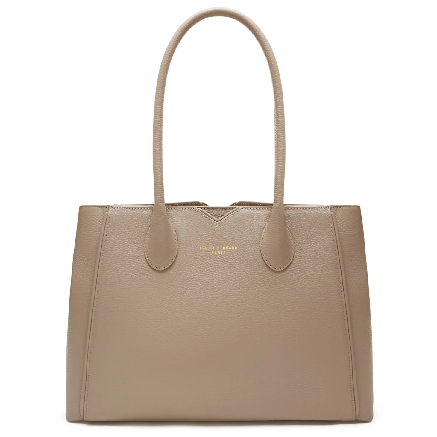 Isabel Bernard Honoré Cloe taupe leren handtas van kalfsleer Best Sale
