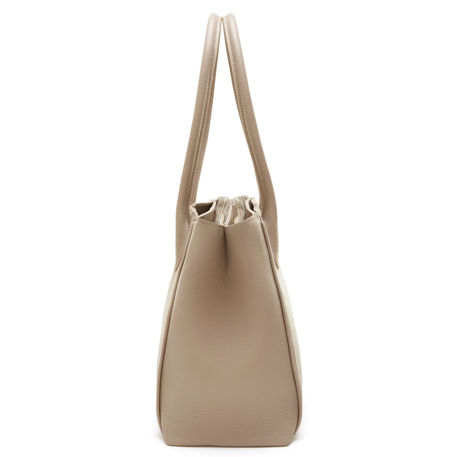 Isabel Bernard Honoré Cloe taupe leren handtas van kalfsleer Best Sale