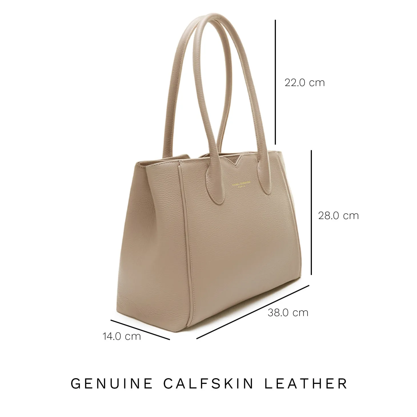 Isabel Bernard Honoré Cloe taupe leren handtas van kalfsleer Best Sale