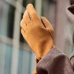 Isabel Bernard Honoré Eleanor cognac leren handschoenen van geitenleer Online