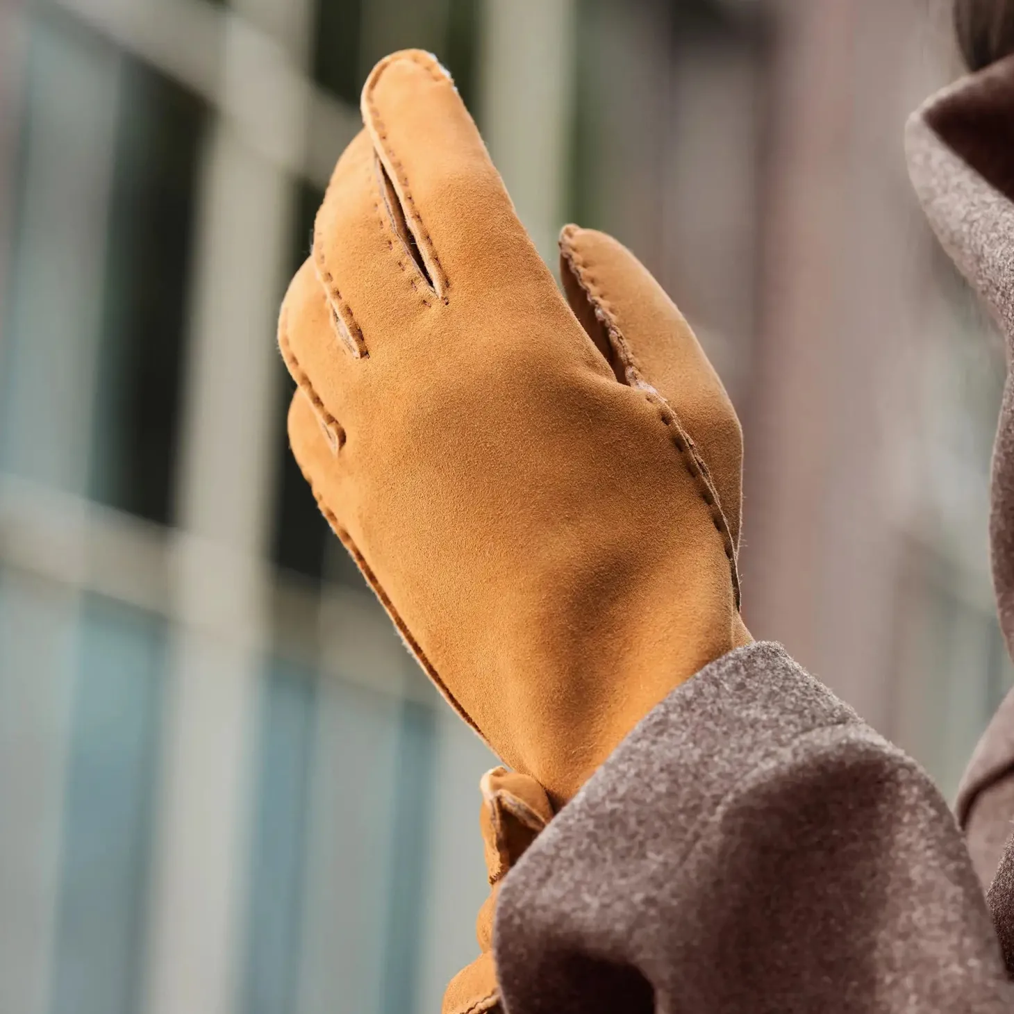 Isabel Bernard Honoré Eleanor cognac leren handschoenen van geitenleer Online