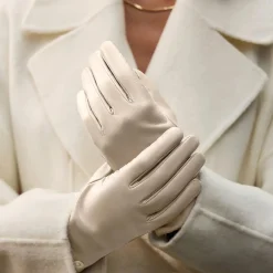Isabel Bernard Honoré Eleanor crème leren handschoenen van geitenleer Outlet