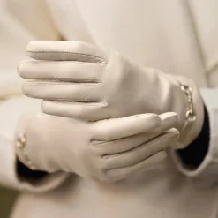 Isabel Bernard Honoré Eleanor crème leren handschoenen van geitenleer Cheap