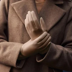 Isabel Bernard Honoré Eleanor taupe leren handschoenen van geitenleer Fashion