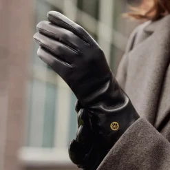 Isabel Bernard Honoré Eleanor zwarte leren handschoenen van geitenleer Flash Sale