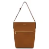 Isabel Bernard Honoré Flora camel leren schoudertas van kalfsleer met laptopvak Shop