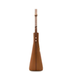 Isabel Bernard Honoré Flora camel leren schoudertas van kalfsleer met laptopvak Shop