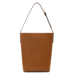 Isabel Bernard Honoré Flora camel leren schoudertas van kalfsleer met laptopvak Shop