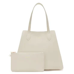 Isabel Bernard Honoré Francine crème leren shopper van kalfsleer New