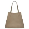Isabel Bernard Honoré Francine taupe leren shopper van kalfsleer Cheap
