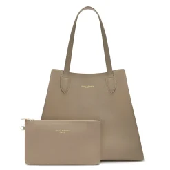 Isabel Bernard Honoré Francine taupe leren shopper van kalfsleer Cheap