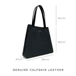 Isabel Bernard Honoré Francine zwarte leren shopper van kalfsleer Sale