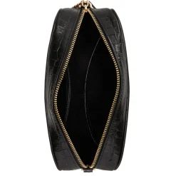 Isabel Bernard Honoré Lucie croco zwarte leren crossbody tas van kalfsleer Outlet