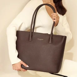 Isabel Bernard Honoré Lysanne bruine leren shopper van kalfsleer New