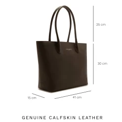 Isabel Bernard Honoré Lysanne bruine leren shopper van kalfsleer New
